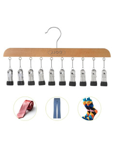 Organizador de Leggings JJOO con Clips y Mango de Madera