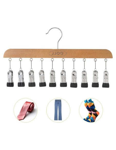 Organizador de Leggings JJOO con Clips y Mango de Madera