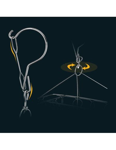 Perchas de Acero Inoxidable Tosnail con Clips - 2 Piezas