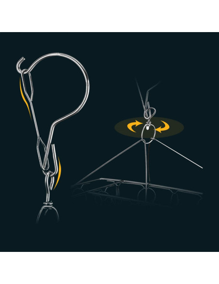 Perchas de Acero Inoxidable Tosnail con Clips - 2 Piezas