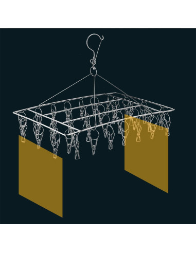 Perchas de Acero Inoxidable Tosnail con Clips - 2 Piezas