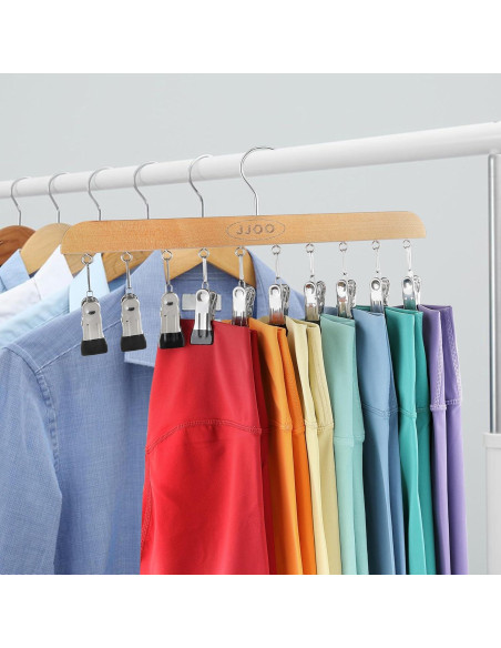 Organizador de Leggings JJOO con Clips y Mango de Madera