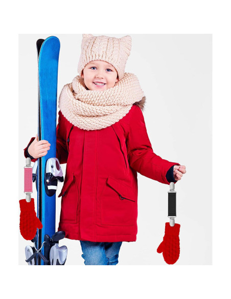 Clips de Mitones Elásticos Zkptops para Niños y Adultos Clips de Mitones Elásticos Zkptops para Niños y Adultos