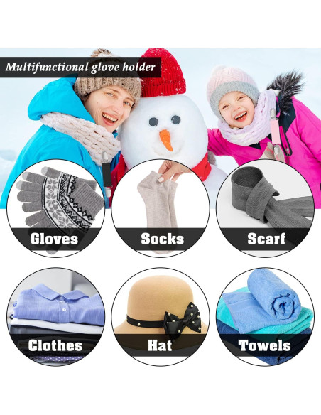 Clips de Mitones Elásticos Zkptops para Niños y Adultos Clips de Mitones Elásticos Zkptops para Niños y Adultos