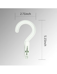 Ganchos de Lavandería Portátiles Mugtel - 12 Piezas Blancos 2