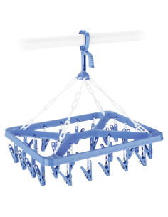 Perchero de Secado Colgante Whitmor 26 Clips Azul 30x40 cm