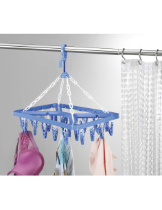 Perchero de Secado Colgante Whitmor 26 Clips Azul 30x40 cm 2