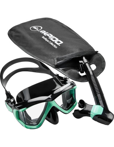 Máscara de Snorkel Phantom Aquatics Panto-180 con Lentes de Vidrio