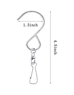 Ganchos Colgantes Giratorios 24 Pcs MFDSJ Acero Inoxidable 360 2