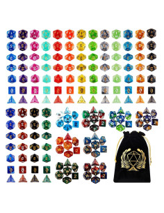Conjunto de Dados DND VECTOP 175 Piezas con Bolsa de Franela