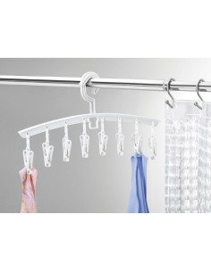 Perchas de Plástico con Clip Whitmor 6027-533 - Set de 3 2