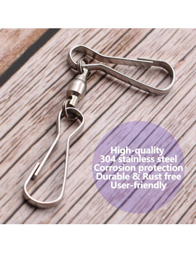 Anley Paquete de 10 Clips Giratorios de Acero Inoxidable 7.62 cm