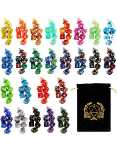 Conjunto de Dados DND VECTOP 175 Piezas con Bolsa de Franela 2