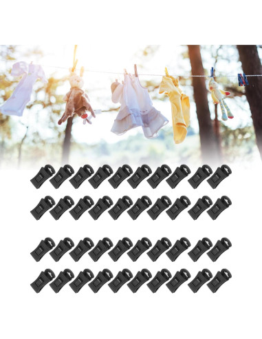 40 Pinzas de Plástico Antideslizantes Pssopp para Ropa
