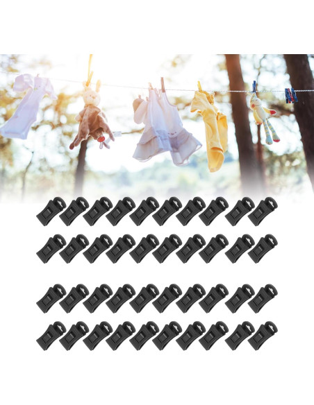 40 Pinzas de Plástico Antideslizantes Pssopp para Ropa