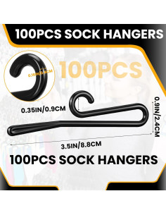 100 Perchas de Calcetines Plástico Antideslizantes DoubleFill 2