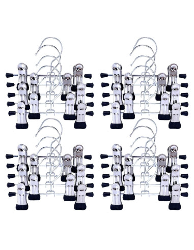 20 Clips Ajustables Dobles HKLMRO para Colgar Botas y Ropa