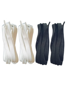 4 Cuerdas Planas de Sudadera Losita 140 cm Negro/Blanco