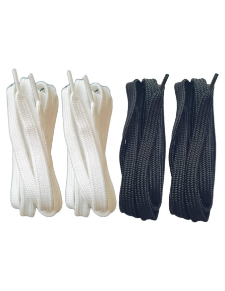 4 Cuerdas Planas de Sudadera Losita 140 cm Negro/Blanco