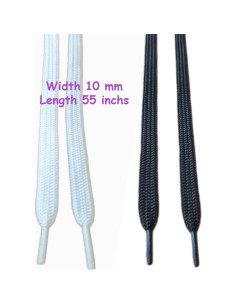 4 Cuerdas Planas de Sudadera Losita 140 cm Negro/Blanco 2