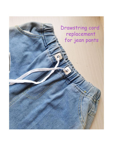 4 Cuerdas Planas de Sudadera Losita 140 cm Negro/Blanco