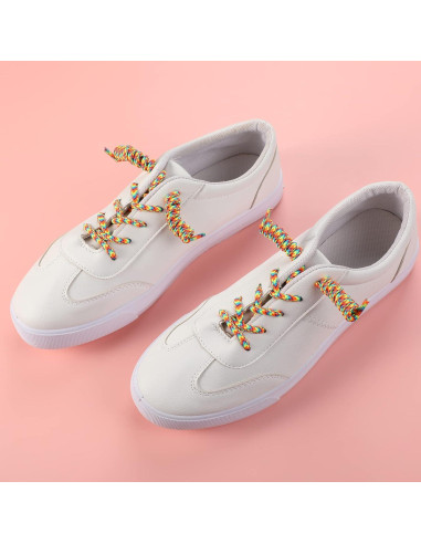 Cintas de Zapatos Elásticas Curly WILLBOND 18 Pares Multicolor
