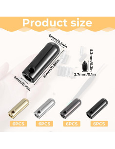 24 Aglets Metálicos para Cordones de Zapatos Trinkrittey 7mm 2