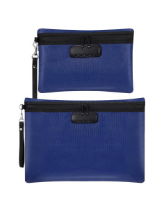 Bolsa de Documentos Nezyo A Prueba de Fuego 2 Pcs Azul