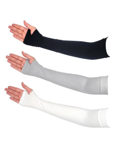 Mangas de Enfriamiento Medsuo 3 Pares Unisex con Agujero para Pulgar