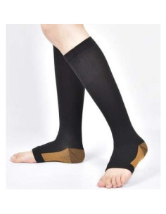 3 Pares Calcetines de Compresión Abiertos WOGOSVOR Negro S/M 2