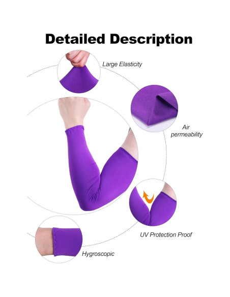 9 Pares Mangas Refrigerantes UV Bememo para Brazo Unisex