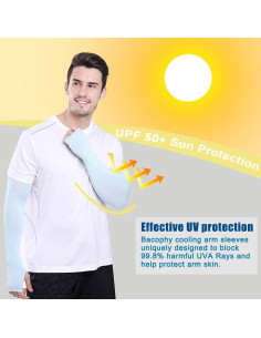 Mangas para Brazo Bacophy 3 Pares UV Enfriamiento UPF 50 2