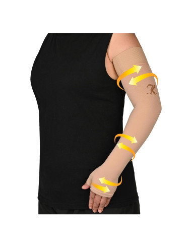 Manga de Compresión Médica KEKING 20-30 mmHg Beige 3XL