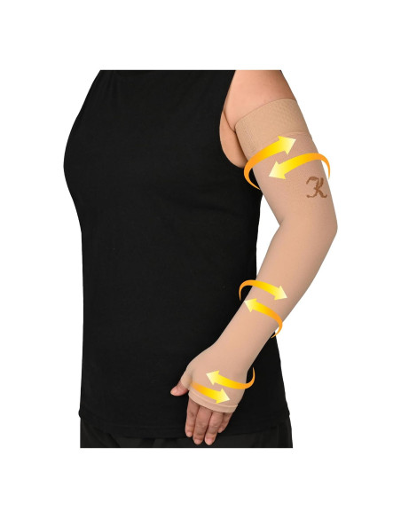 Manga de Compresión Médica KEKING 20-30 mmHg Beige 3XL