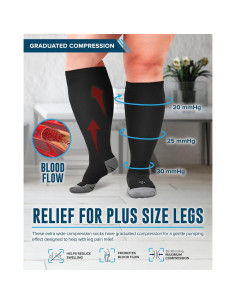 Calcetines de Compresión Doctor's Select 3 Pares Talla 3XL Negro 2