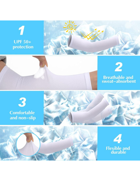 Mangas de Protección Solar UV SATINIOR 6 Pares Niños UPF 50+