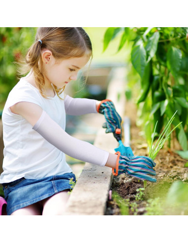 Mangas de Protección Solar UV SATINIOR 6 Pares Niños UPF 50+