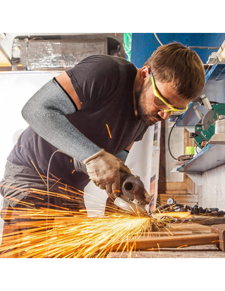 Mangas Resistentes al Corte JaGely 6 Pares 45 cm Gris