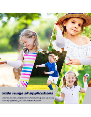 Mangas de Protección Solar UV SATINIOR 6 Pares Niños UPF 50+