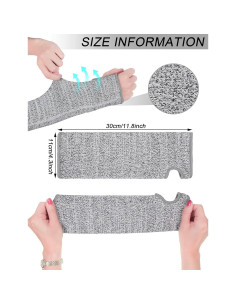Manguitas Resistentes a Cortes Satinior - 2 Pares Grises 2