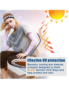 Bacophy 6 Pares Mangas Refrigerantes UV UPF 50 Unisex 2