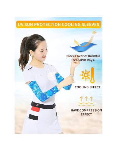 Mangas de Protección UV Geyoga 24 Pares Unisex Seda Fría