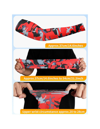 Mangas de Protección UV Geyoga 24 Pares Unisex Seda Fría