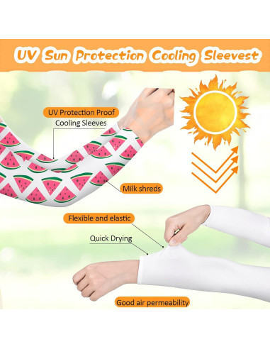 Geyoga 6 Pares Mangas de Protección Solar UV para Mujeres