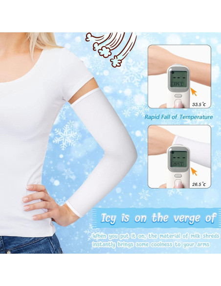 Geyoga 6 Pares Mangas de Protección Solar UV para Mujeres