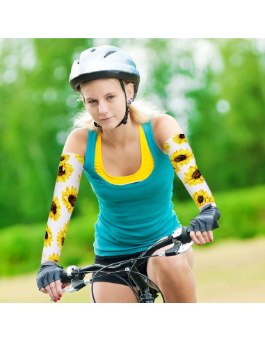 Geyoga 6 Pares Mangas de Protección Solar UV para Mujeres