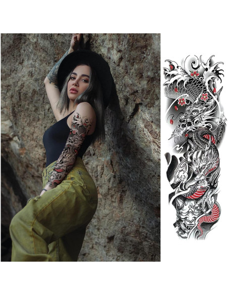 Mangas de Tatuajes Temporales ChurlChurl - 12 Hojas Diseño Variado Mangas de Tatuajes Temporales ChurlChurl - 12 Hojas Diseño Variado