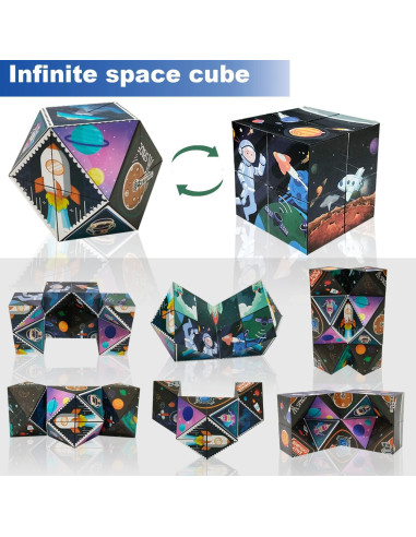 Juego de Cubos Mágicos 3D ONCOFAN - Paquete de 3 Cubos