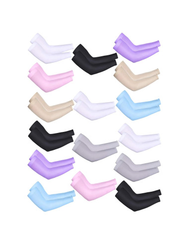 16 Pares Mangas Refrigerantes UV Bememo para Hombres y Mujeres