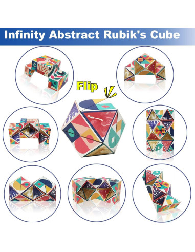 Juego de Cubos Mágicos 3D ONCOFAN - Paquete de 3 Cubos